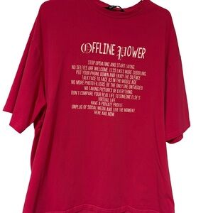 SHEIN Vibrant Oversized Pink Top size 4